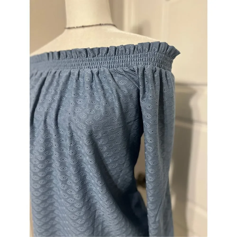 Michael Kors Chambray Off Shoulders Top